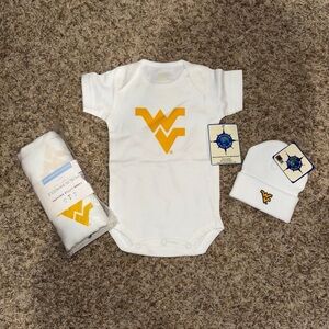 Wv West Virginia university baby newborn set